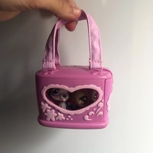 Littlest pet shop carrier with two pets